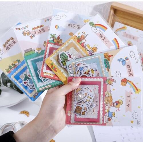 40pcs/bag Kawaii Stationery Stickers Cute Stickers Lovely Paper Stickers For Kids DIY Diary Scrapbooking Photo Ablums