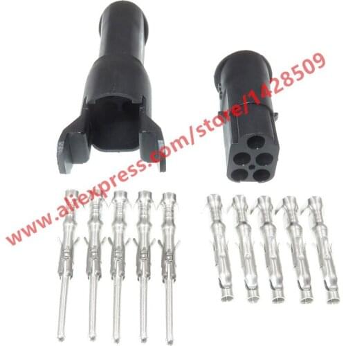 5 Sets 5 Pin Auto Electric Connector Plug Female Male Wiring Harness Cable Waterproof Connectors