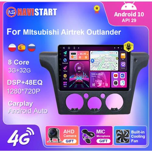 Car Radio 8core 48EQ For MItsubishi Airtrek Outlander 2001-2005 GPS Nevigation Stereo Audio Autoradio 2din Car Products DSP IPS