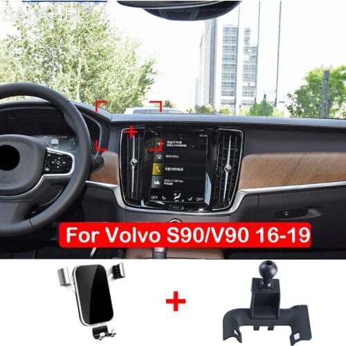 Car Mobile Phone Holder For Volvo S90 V90 2017 2018 2019 Air Vent ANTI-SKID Mount Bracket GPS Stand 360 Degree Rotatable Support