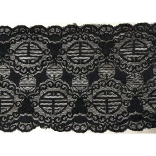 16cm black elastic jacquard lace, rewarding customer price,XERY0718D
