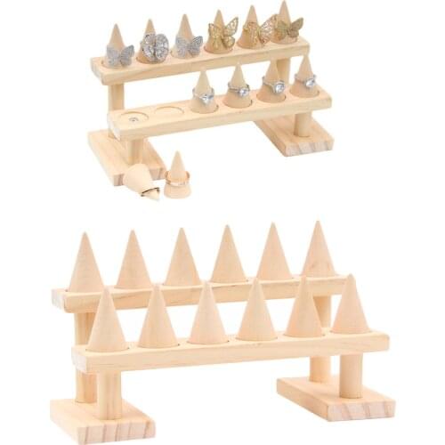 Wooden Showcase Decorative Display Stands for Display Drawer Wedding Ring