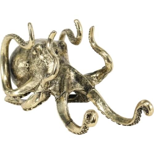 Octopus Holder Golden Animal Shape Cell Phone Holder Desk Phone Stand Artwork for Home Office NK-Shopping