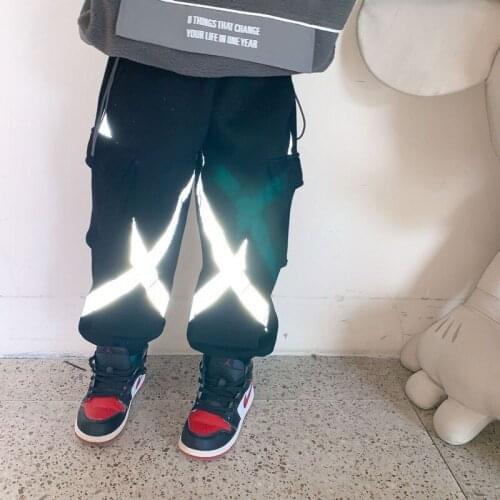 Childrens pants autumn / winter 2020 new boys' fashion reflective strip overalls