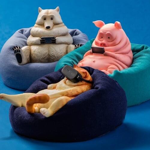 Lazy animal Figure Cute Sofa Pop figure Hippo Elephant Giraffe Cat Alligator Kawaii Vinyle Toy Action Figures For Birthday Gifts