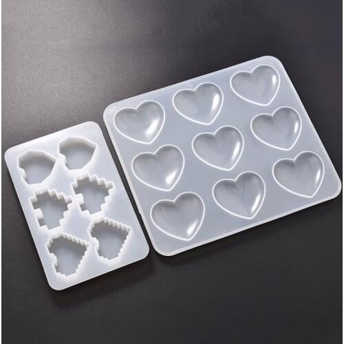 Love Heart Resin Mold Silicone Mold Epoxy UV Resin Jewelry Making Moulds Jewelry Making Tools For DIY Jewelry Pendants