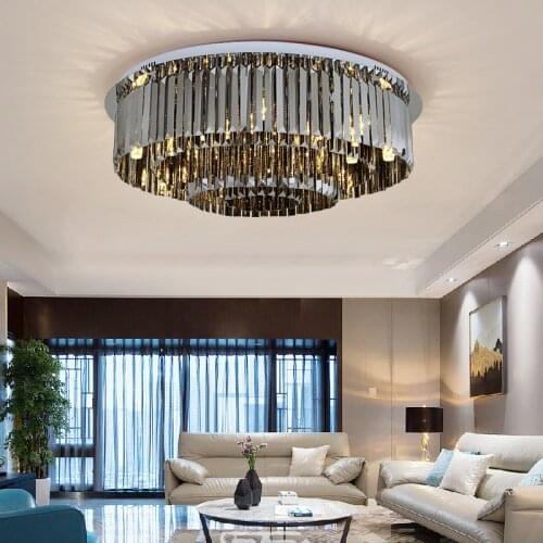 Crystal living room lamp modern minimalist crystal lamp Personality light luxury crystal ceiling lamp creative LED bedroom lamps