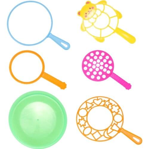 Parent-Child Exchange Interactive 6Pcs/Set Water Blowing Toys Giant Bubble Blow Bubble Soap Bubble Wand Set Outdoor Kid Toys