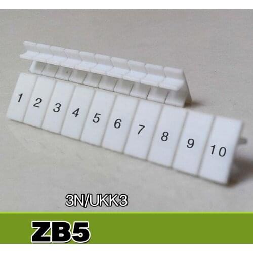 UK3N Din Rail Terminal Blocks Maker Strips with Numbers Printed ZB5