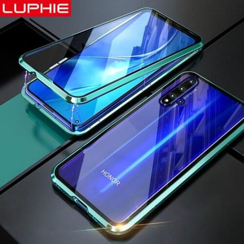 Luphie 360 Full Protection Magnetic Case For Huawei Honor 20 Pro Front Back Glass Case Cover For Huawei Honor 20 Magnet Cases