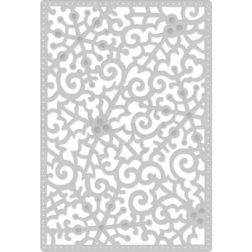 2020 New Christmas Metal Cutting Dies For Cut Paper Making Rectangle Background Snowflake Card DIY Scrapbooking NO Stamps Sets