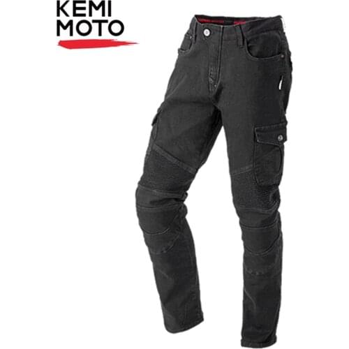Riding Touring Motorcycle Pants Adventure Moto Jeans Protective Gear Black Motorbike Trousers Blue Motocross Jeans