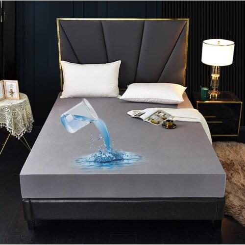 Waterproof Mattress Pad Cover Anti Mites Bed Sheet Bedspread Elastic Fit Mattress Protector For Bed Mattress Topper Breathable