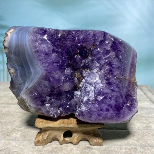 Natural Prehnite Agate Raw Quartz Purple Crystal Cluster Healing Stones Specimen Home Decoration Crafts Gift