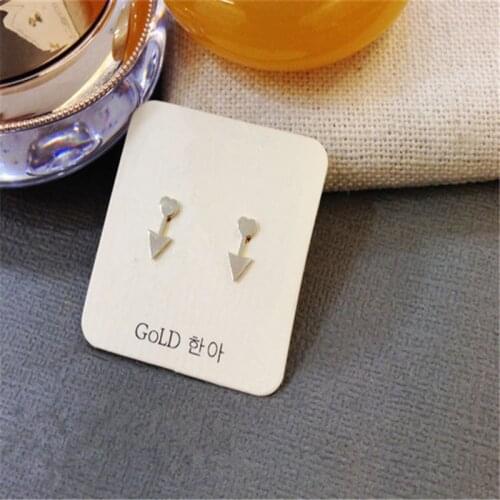2016 new fashion arrow heart earrings high quality jewelry Summer Style Stud Earrings for Women