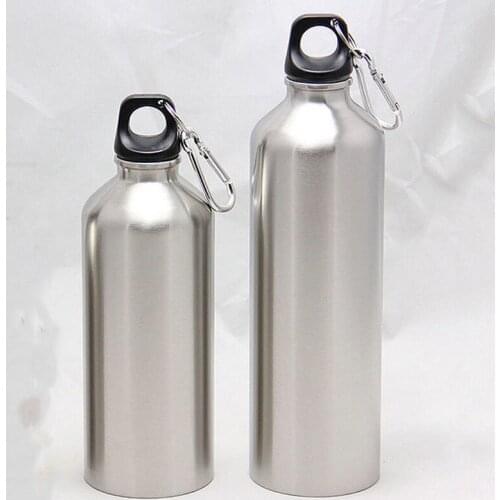 New Sliver 500ML/750ML Stainless Steel Sports Water Bottles + Leak Proof Cap Gym Canteen Tumbler Water Bottle With Lid 25oz