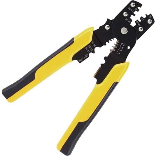 1 Pcs Crimp Tool Crimper Plier Wire Crimpers Adjustable Crimping Range for Cutting and Pressing Cables