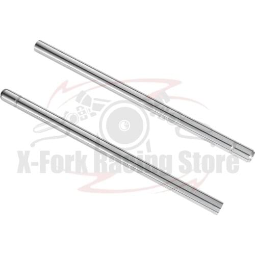 Front Fork Inner Tubes Shock Pipes Silver Pair For KAWASAKI Z305 CSR 1988 44013-1025 33x598mm