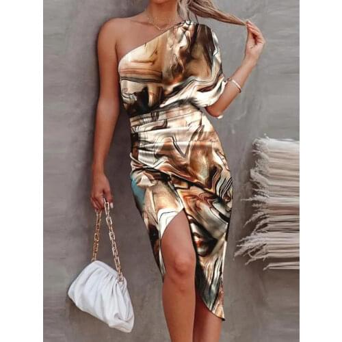 Autumn Fashion Irregular Slim Party Dress Office Lady Elegant V Neck Button Ruffled Elastic Waist Dresses Women Casual Dresses