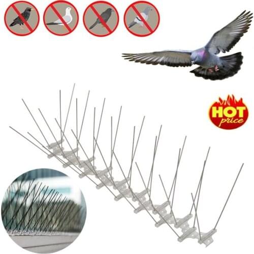 Stainless Steel Sturdy Bird Spikes Kit Bird Control Spikes for Home Towers Roofs Bird Repellent and Anti-bird Thorn