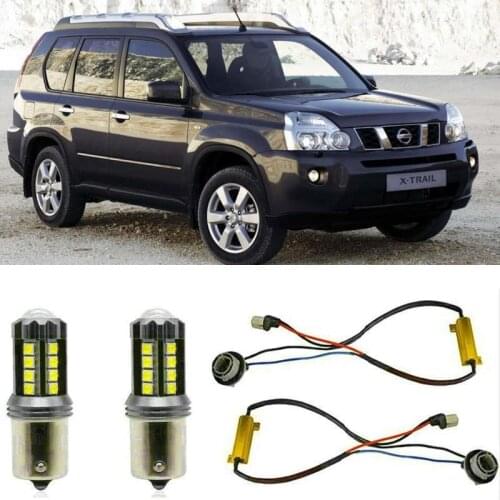 Fog lamps for Nissan X-TRAIL T31 Stop lamp Reverse Back up bulb Front Rear Turn Signal error free 2pc