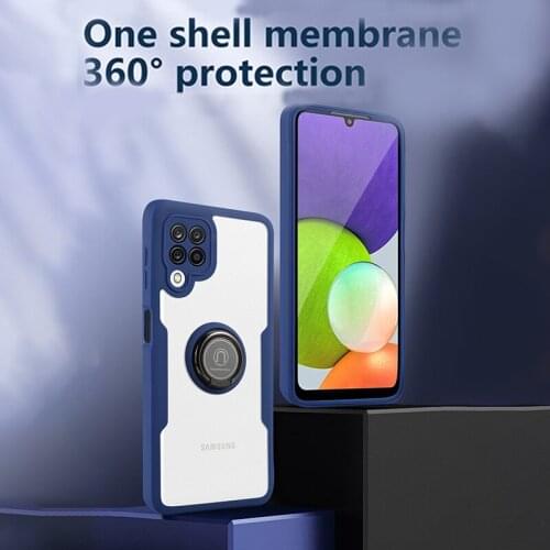 Transparent Magnet Case For Samsung A32 A52 A72 A12 A22 A82 S21FE A02S Soft Front Screen Protector 360° Full Bumper Back Cover