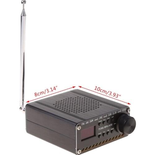 H7JA Assembled SI4732 All Band Radio Receiver FM AM (MW & SW) SSB (LSB & USB) with lithium battery + Antenna + Speaker + Case