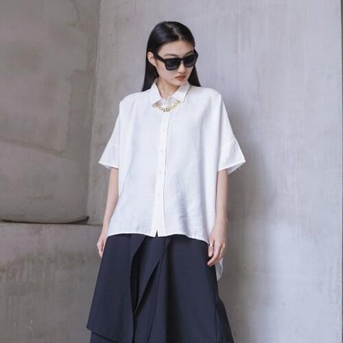 Yamamoto dark black womens fashion niche designers simple Yoji Japanese loose and popular large size shirt