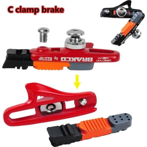 Folding bicycle road bike C clamp brake pad Wear-resistant and silent fit brompton C caliper brake shoe