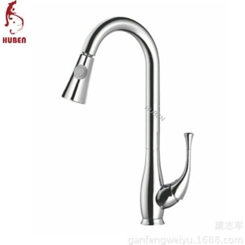 Tiger Ben kitchen faucet pull-out faucet hot and cold faucet Caipen sink faucet rotation leading all-copper interface