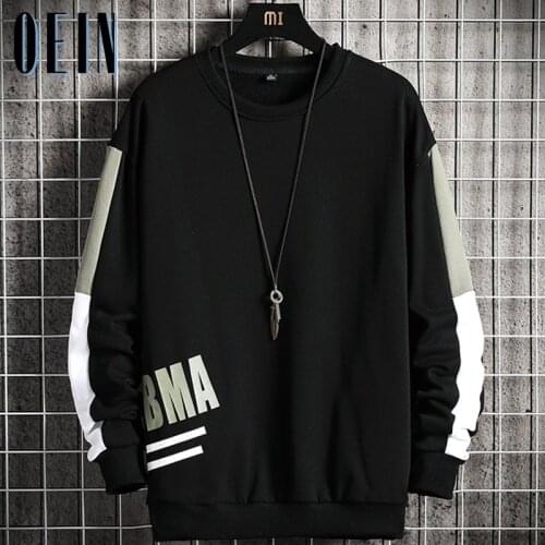 Men Sweatshirts Autumn Streetwear Hip Hop Sweatshirt Crewneck Pullovers Fashion O-neck Casual Wear Polyester Hoody Teeshirts Top