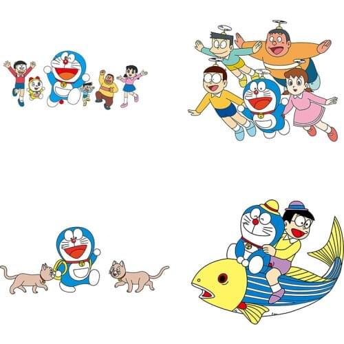 Three Ratels QC434 The most complete doraemon funny Wall Decal Studyroom Home Decor car sticker laptop decoration