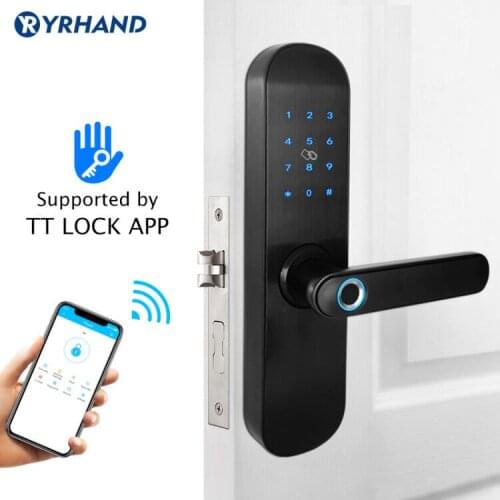 TT lock app smart door lock biometric, Security Intelligent Smart Lock With WiFi APP Password RFID Unlock,Door Lock Electronic