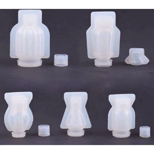 Pack of 5 Handmade Small Bottle Container UV Resin Epoxy Resin Casting Mould Silicone Mold Jewelry Casting Art Craft
