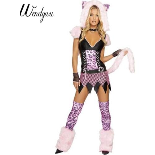 WENDYWU Erotic Cat Costumes