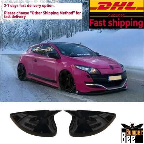 Mirror Cover for Renault Megane 3 2008 2009 2010 2011 2012 2013 2014 2015 2016 Accessory Bright Black BATMAN Case CAR Shield