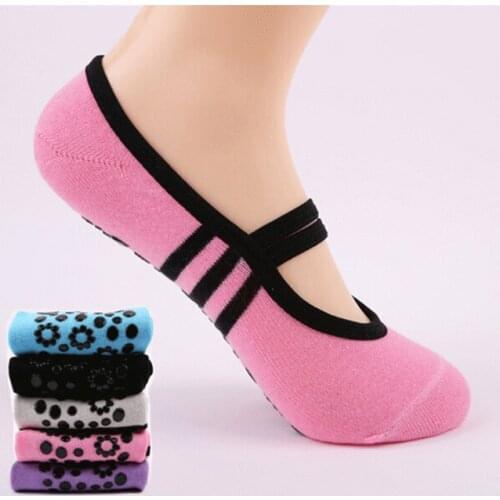 Women Professiona Yoga Dance Socks Sports Slipper Anti Slip Cotton Cycling Socks Ladies Pilates Socks Ballet Heel Protector