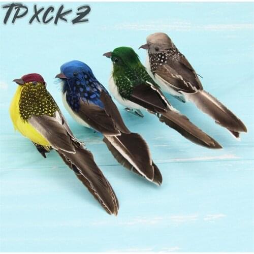 1Pc New Mini Fake Birds Artificial Feather Foam Doves Wedding Garden Decoration Ornament Home Festive Store Scen Decoration