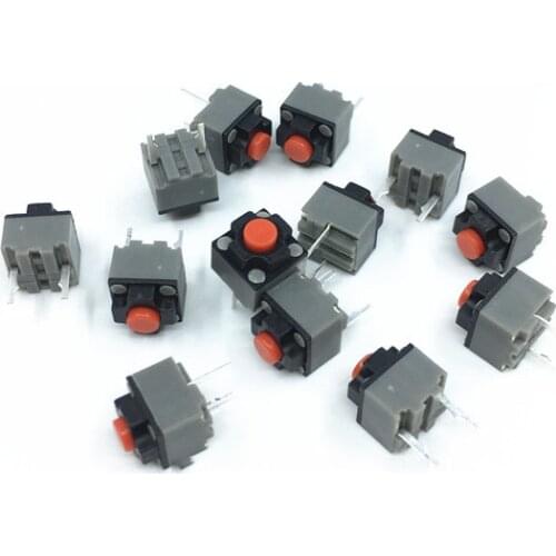10/20/50/100pcs Square Silent Mouse Micro Switch Mute Switch Button Can Replace A Rectangle Micro Switch Accessories 6x6x7.3mm