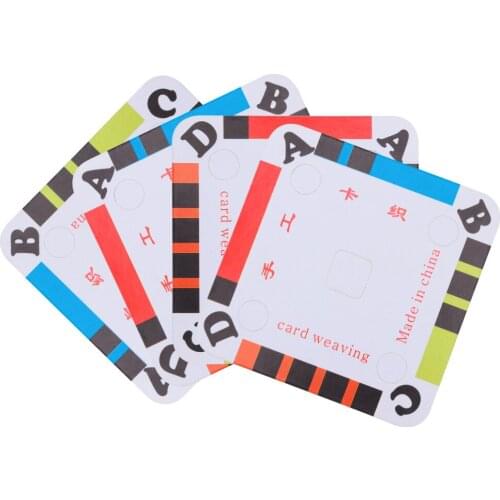 100Pcs DIY Craft Weaving Paper Loom Cards Weaving Cards Tablet