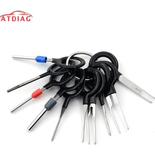 11pcs Aluminum Car Electrical Wiring Crimp Connector Pin Extractor Kit Automotive Plug Terminal Remove Tool