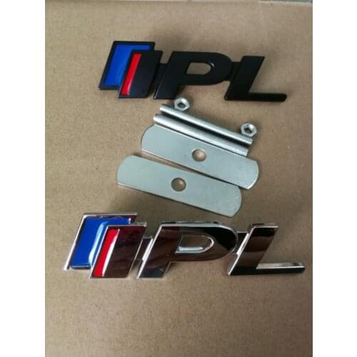 1X IPL Chrome Black Metal Grille Emblem Sticker Chrome for Infiniti Q50 Q50L G37 G25 QX70 FX35 FX37 Car-Styling