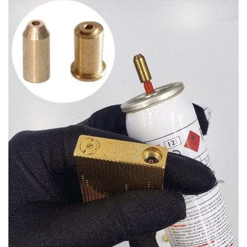 2pcs/Lot Gas Refill Copper Brass Nozzle Adapter & Flint Steel Wheel For Dupont L2/Gatsby Grinding Wheel Lighter Repair Accessory