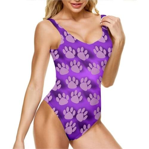 2021 Summer Cute Printed One-piece Swimsuit Women Swimwear High Cut Monokini Bathing Suit Sexy Underwired Bodysuit Beach Wear