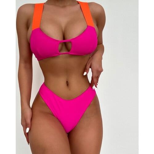 2021 Sexy Swimwear Women Swimsuit Female Two Pieces Bikini Cross Backless Bikini Set Bather Bathing Suits Summer Beach Wear Swim