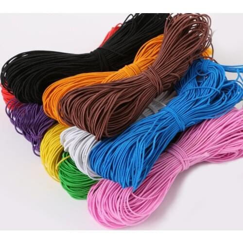 25Meters 1mm Colorful Cord Round Hair Elastic Band Elastic Line Elastic Rope Rubber Waist Band DIY Sewing Accessories