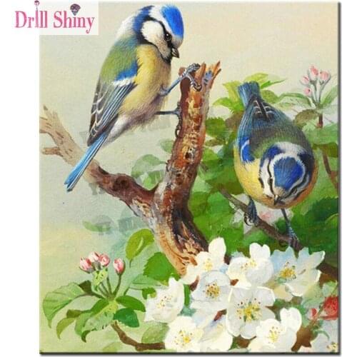 5D Diy Diamond Painting bird Full square Rhinestones Cross Stitch Crystal Mosaic Embroidery flower Decoration Unfinished Kit