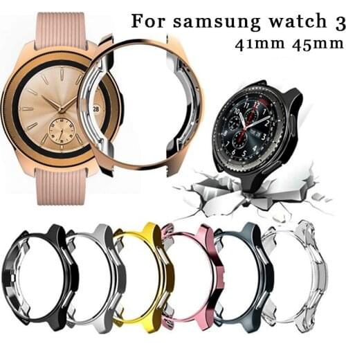 Case cover for samsung Galaxy Watch 3 41mm 45mm screen protector soft TPU for samsung watches 3 41/45mm thin Protective Shell