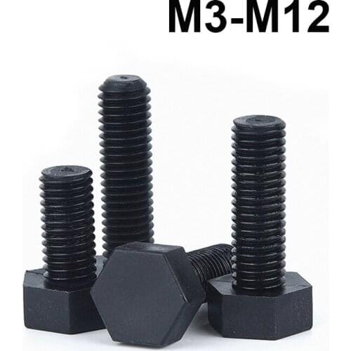 M3 M4 M5 M6 M8 M10 M12 Black Nylon External Hex Hexagon Head Cap Screws Plastic Bolts
