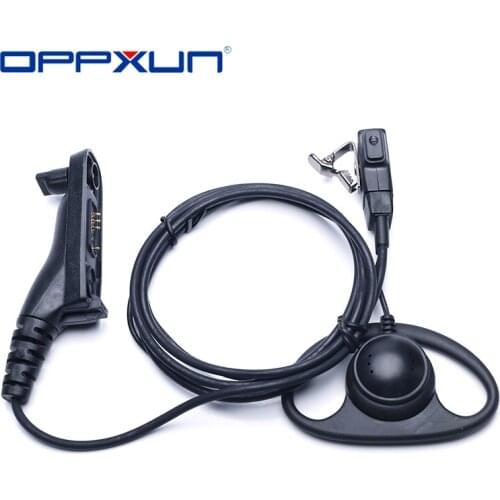 2021 D Earhook PTT Earpiece Headset Mic for Motorola XPR6500 XPR6300 Xir P8268 DP3400 DP3600 DGP6150 APX7000 Walkie Talkie Radio